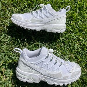 salomon acs+ sneakers women’s pure white lace up shoes